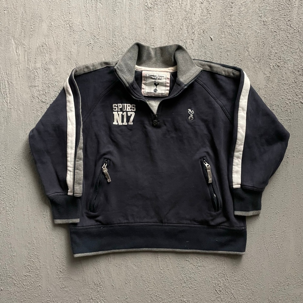 Spurs Tottenham Hotspur N17 Quarter Zip Sweatshirt Mens XL Navy Blue